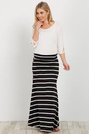 Black And White Striped Maxi Skirt Pinterest