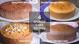 4 Easy Sponge Cake Recipes Vanilla Cake Tutty Fruty Cake Chocolate Cake Sponge Cake Recipes Easy Sponge Cake Recipe Cake Recipes