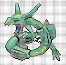 Rayquaza Small Pixel Art Pokemon Pokemon Cross Stitch Anime Pixel Art
