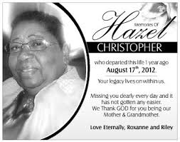 Hazel Christopher Obituary (2013)