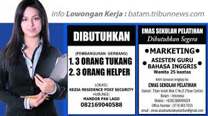 Bagaimana cara agar bisa bekerja di korea? Loker Batam Hari Ini Info Lowongan Kerja Terbaru Di Batam Mulai Tukang Hingga Asisten Guru Tribun Batam