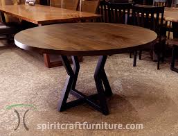 We design and build solid wood tables, desks, bookshelves and other furniture to the exact dimensions your space requires. Round Custom Made Solid Wood Dining Conference Tables