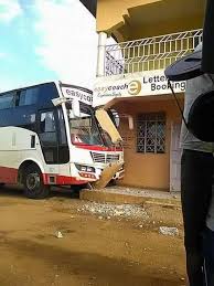 Own Goal Easy Coach Bus Hits Easy Coach Booking Office