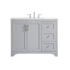42 inch bathroom vanity home depot. Timeless Home 42 In W X 22 In D X 34 In H Single Bathroom Vanity In Grey With Calacatta Quartz Th34042grey The Home Depot