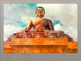 Buddha Point Hiking Trail, Lhundrub Lam, Thimphu Canvas Print, Bhutan Wall  Art, Thimphu Print, Bhutan Painting, Buddhist Gift