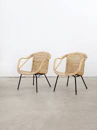 Mid Century Basket Chairs 1960s Bucket Seat Woven Chairs Etsy Woven Chair Mid Century Chair Basket Chair