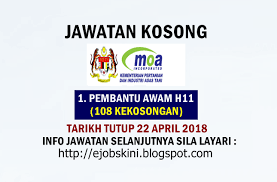 Explore tweets of jawatan kosong @jwtnkosong on twitter. Jawatan Kosong Kementerian Pertanian Industri Asas Tani Moa 22 April 2018