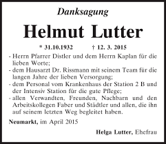 Traueranzeigen von Helmut Lutter