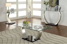 Includes coffee table and 2 end tables. Roxo Coffee 2 End Tables Set Cm4728 In Silver Black