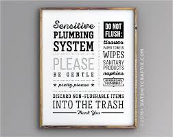 Bathroom Sign Instant Download Printable Sensitive Plumbing Etsy In 2020 Bathroom Signs Septic Sign Plumbing