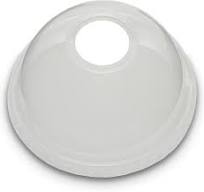 Planet + 100% Compostable PLA Lids for 9/12/16/20/24-Ounce Clear Cold Cups,  Dome Style, 1000-Count Case