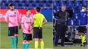 Watch this enticing game between perennial leaders fc barcelona and europa league spot contenders getafe cf. Fc Barcelona La Liga Barcelona S Complaints Against Getafe What Was It That Frustrated Koeman Marca In English