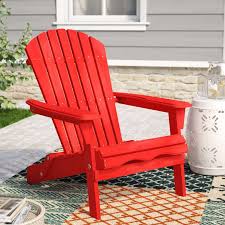 Cuyler Solid Wood Folding Adirondack Chair Folding Adirondack Chairs Adirondack Chair Wood Adirondack Chairs