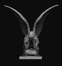 Angel Statue 3d Print Model Angel Sculpture Angel Statues Statue