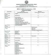 Board of secondary education, assam conducted seba hslc examination 2021 from 11th may 2021 to 1st february 2021. Assam Hslc Routine 2021 Sebaonline Org Seba 10th Class Exam Dates