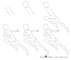 2) draw the line for the spine, and draw the joints and bones of the arms in the pose of your. How To Draw Anime Poses Step By Step Animeoutline