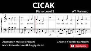 Notasi Balok Cicak Tutorial Piano Level 3 Not Lagu Anak Indonesia Instrumen Youtube