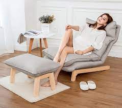 $10.00 coupon applied at checkout save $10.00 with coupon. Modern Chaise Lounge Chair And Ottoman Set With Wooden Legs Living Room Furniture Fabric Upholstery Recliner Chair And Footstool Living Room Chairs Aliexpress