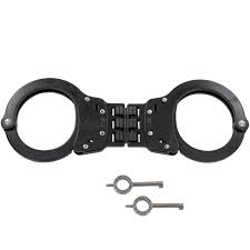 Vipertek heavy duty hinged double lock steel police edition professional grade handcuffs (black) 4.7 out of 5 stars. Smith Wesson Model 300b Blue Black Finish Hinged Handcuffs
