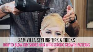 Removing the nozzle will cause the hair shaft to fatten up and since the hair cuticle is expanding.we are adding volume and texture! How To Blow Dry Short Hair With Strong Growth Patterns Video