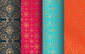 Hummingbirds wallpaper is inspired by a childhood memory. Wallpaper Orange Blue Background Gold Blue Pattern Texture Images For Desktop Section Tekstury Download