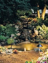 Cool Fountain I Ll Take One Low Voltage Outdoor Lighting Backyard Lighting Landscape Lighting