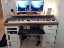 Integrated Computer Music Work Desk Ikea Hackers Ikea Work Desk Work Desk Home Studio Music
