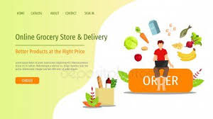 Web Page Design Template Grocery Store Online Market Home Delivery Stoc Affiliate Template Grocery Web Banner Design Instagram Design Design Template