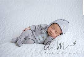 Newborn Gray Footed Overalls With Sleepy Hat Baby Gray Etsy Newborn Photo Outfits Baby Photo Outfits Newborn Photography Boy