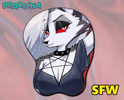 Loona Helluva Boss Furry 3D Oppai Mousepad Con Reposamuñecas - Etsy