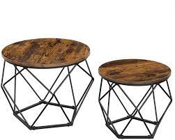 Check spelling or type a new query. Vasagle Coffee Tables Set Of 2 Side Tables Heavy Duty Steel Frame For Living Room Bedroom Vintage Brown Black Let040b01 Amazon De Home Kitchen