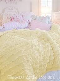 Shop ruffle comforter at urban outfitters today. Shabby Sunny Yellow Cottage Chic Ruffled Comforter Set