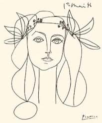 Pablo Picasso line drawings.
