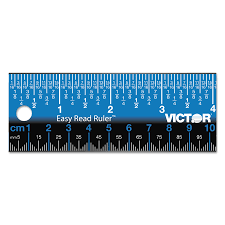 When i say ruler that can be the paper trimmer, simple scoreboard, all tools that had a ruler on them. Victor Easy Read Stainless Steel Ruler Standard Metric 18 Blue Vctez18sbl Walmart Com Walmart Com