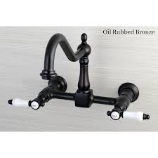 Buy the signature hardware 329604 oil rubbed bronze direct. Kingston Brass Wall Mount Bridge Kitchen Faucet Copper Sinks Online