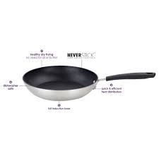 Thick aluminum frying pan for tough use. Neverstick 24cm Frying Pan Eaziglide