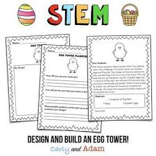 Easter Egg Tower April Stem Activity By Carly And Adam Tpt Stem Activities Spring Lesson Plans Spring Lessons