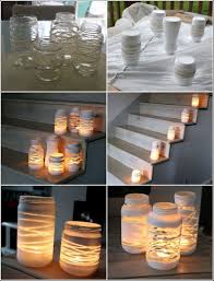 Alte Glaser Mit Paketschnur Umwickeln Weiss Anspruhen Schnur Abwickeln Kerze Rein Diy Decorations Rustic Diy Candles Jar Lanterns Jar Lights