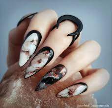 Melbourne Nail Art Tumblr Gothic Nails Goth Nails Stiletto Nails
