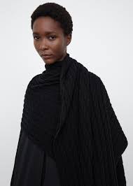 Free shipping & returns available. Cashmere Cable Knit Scarf Black Toteme