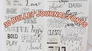 10 bullet journal font ideas for your next spread. Bullet Journal Fonts Youtube