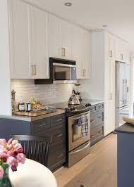 The design of oxford grey at star kitchen cabinets makes it perfectly suited for kitchens. White Upper Cabinets Dark Lower Cabinets Contemporary Kitchen Benjamin Moore Oxford White Cutler Design Construction