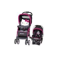 Hello Kitty Girls Pink Baby Infant Stroller Pram Car Seat Safety Travel Set New Hello Kitty Baby Baby Doll Strollers Kitty Baby