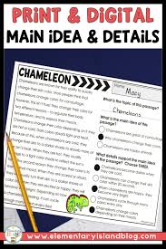 Topic Main Idea And Supporting Details 26 Passages For Guided Practice Prin In 2020 Elementary Education Activities High Interest Reading Passages Guided Practice