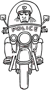 * * * * desenho de uma moto de motocross sobre um cavalete. Desenhos De Motos De Policia Para Colorir