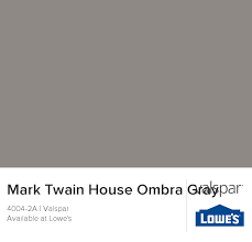 Color Chip Mark Twain House Ombra Gray Valspar Paint Colors Valspar Paint Valspar Colors