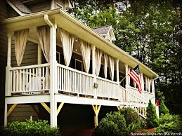The screens were put up prior to me moving. Drop Cloth Curtains Add Privacy And Sun Control To Outdoor Spaces Between Naps On The Porch