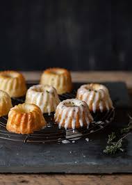 We suggest topping with one of three zesty lemon icings Lemon And Thyme Mini Bundt Cakes Recipe Drizzle And Dip