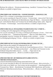 Check spelling or type a new query. Abc Der Mietnebenkosten Lexikon Fur Mieter Und Vermieter Pdf Free Download