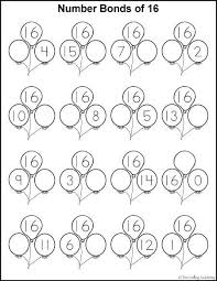 Number Bonds To 16 Free Math Worksheets Number Bonds Worksheets Free Math Worksheets Free Math